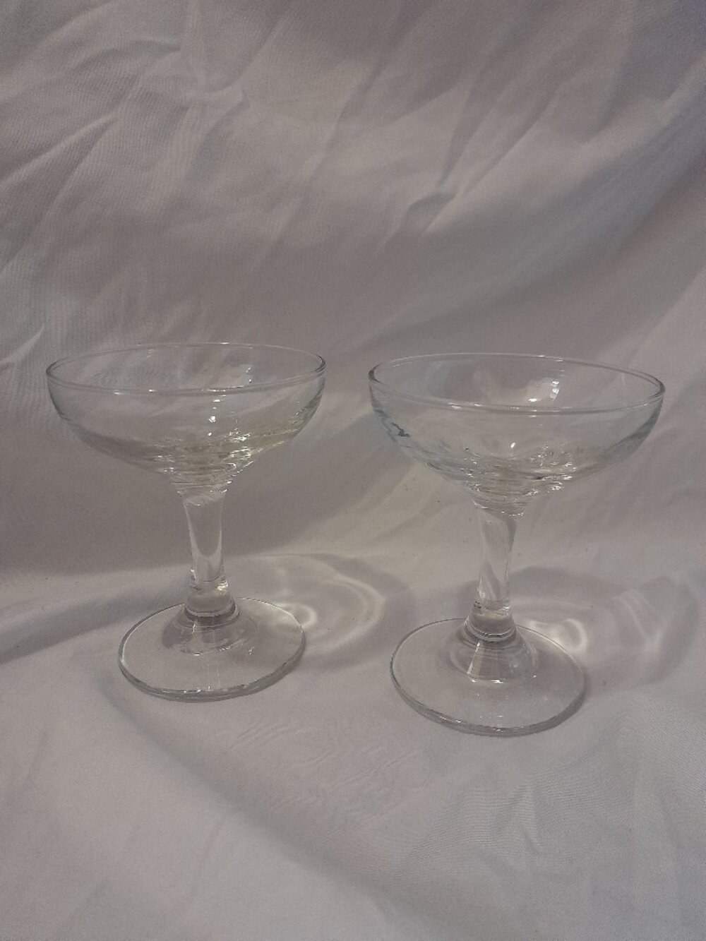 Vintage Retro 1980's Set of 2 Champagne Coupes Sherbet Glasses